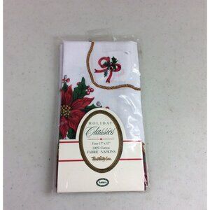 Town & Country Christmas Holiday Napkin Cotton Set of 4 NEW